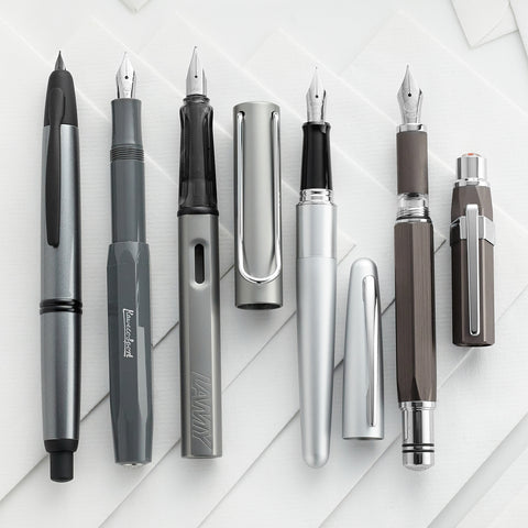 Silver & Grey Fountain Pens